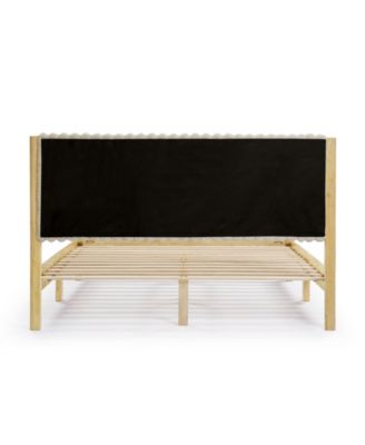 Alder Queen Platform Bed with Corduroy Fabric Upholstery