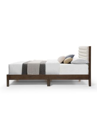 Adin Queen Size Boucle Fabric Upholstered Bed