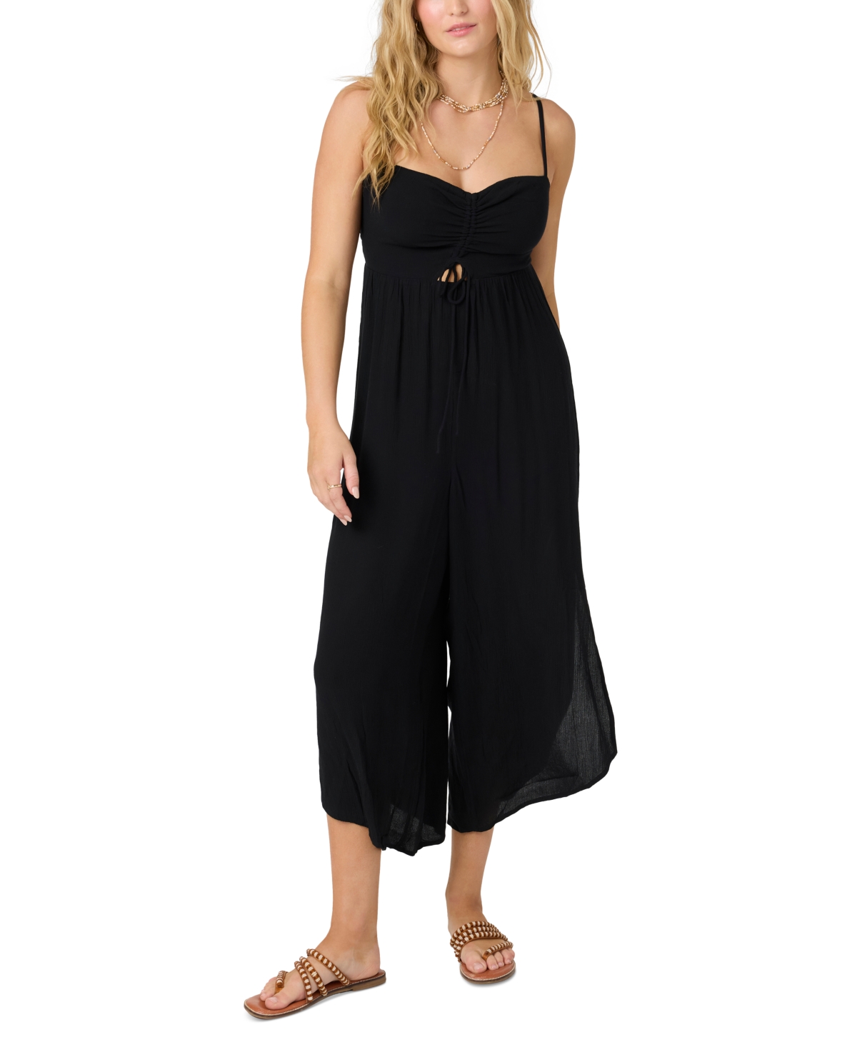 Juniors' Keiko Jumpsuit - Faded Denim