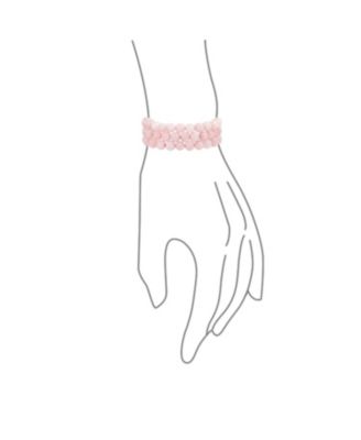 Stackable Set Of 3 Natural Stone Round Bead 8MM Multi Strand Stretch Bracelet