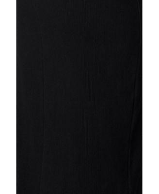 Women's Long Sleeve Square Neck Rib Maxi Dress