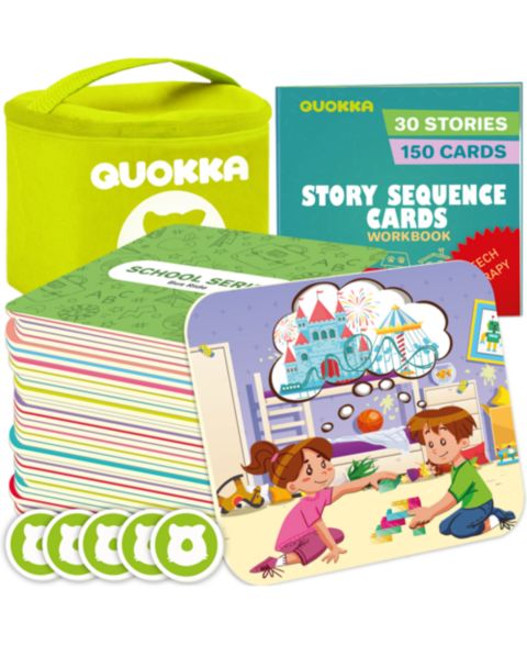 Детские карточные игры Quokka Think. Feel. Tell. Speech Therapy Story Sequencing Card Game, 150-Piece, Ages 3-4