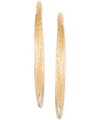 Polished Double Rope Hoop Earrings in 18k Yellow Gold Over Sterling Silver (60mm)