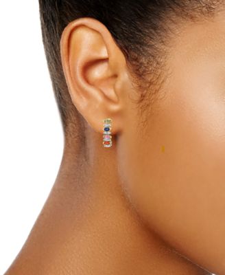 Multi-Gemstone Drop Earrings in 14k Yellow Gold