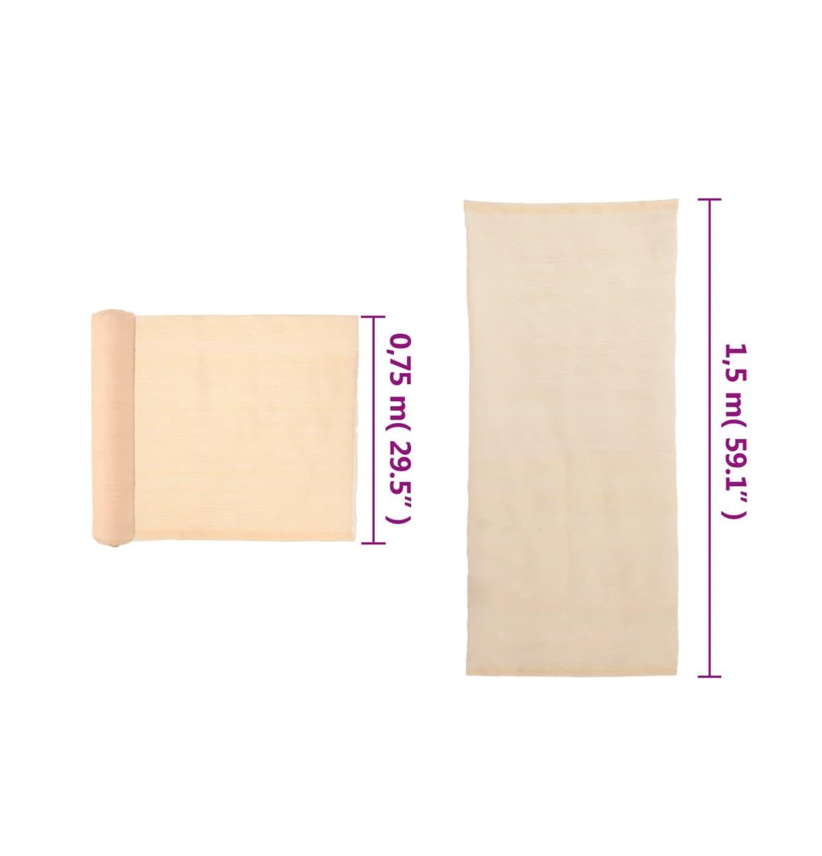 vidaXL Privacy Net Hdpe 4.9'x164'- Beige