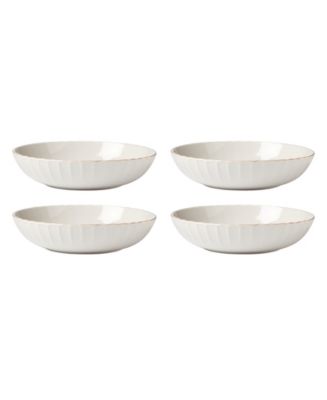 Lenox French Perle Scallop Pasta Bowls, Set of 4 - Macy's