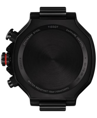 Men's Swiss Chronograph T-Race Red Rubber Strap Watch 45mm