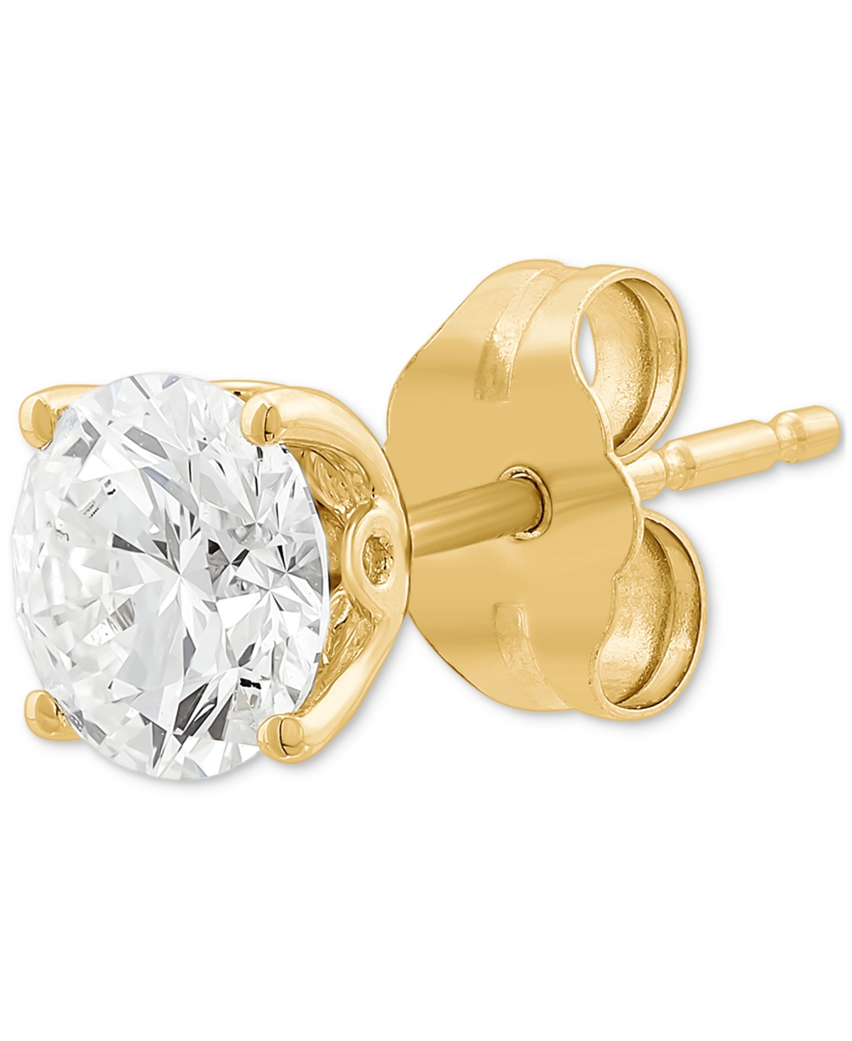 Grown With Love Igi Certified Lab Grown Diamond Single Stud Earring (1/2 ct. t.w.) in 14k White or- Yellow Gold
