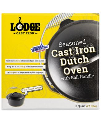 5-Qt. Cast Iron Dutch Oven with Bail Handle