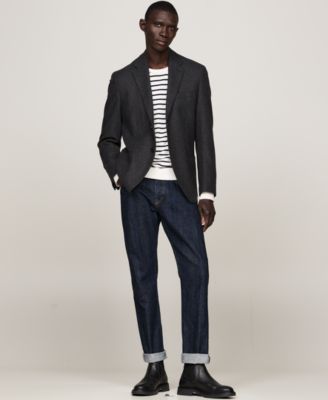 Men's Dress Casual Flannel Blazer