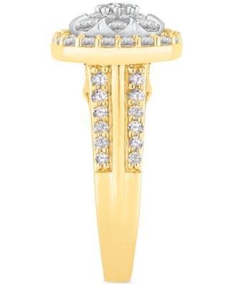 Diamond Square Cluster Engagement Ring (1-1/2 ct. t.w.) in 14k Gold