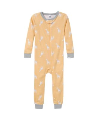 Baby Girls Snug Fit Footless Sleep & Play, 3-Pack, Moose & Trees