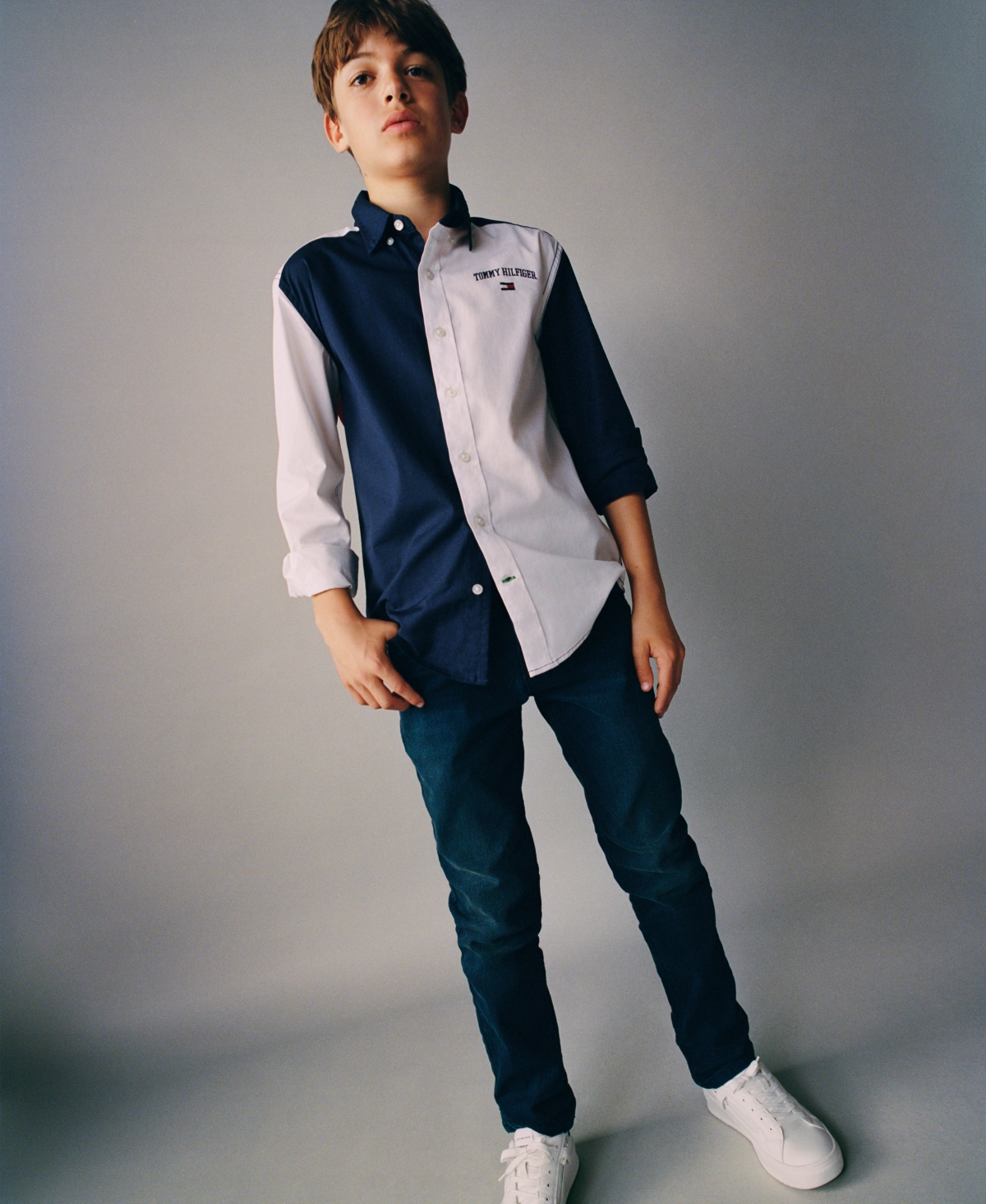 Tommy Hilfiger Big Boys Classic Tommy Long Sleeve Shirt