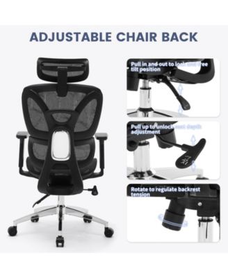 Ergonomic Office Chair, High Back Ergonomic Desk Chair with Adjustable Lumbar Support