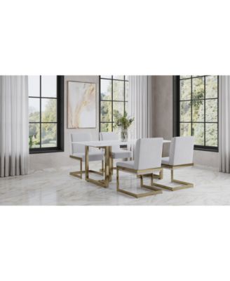 Emila 5-Pc. Metal Rectangular Table and Chairs Dining Set, Created for Macy's