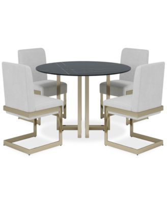 Emila 5 Pc. Dining Set (Round Table & 4 Chairs), Created for Macy's