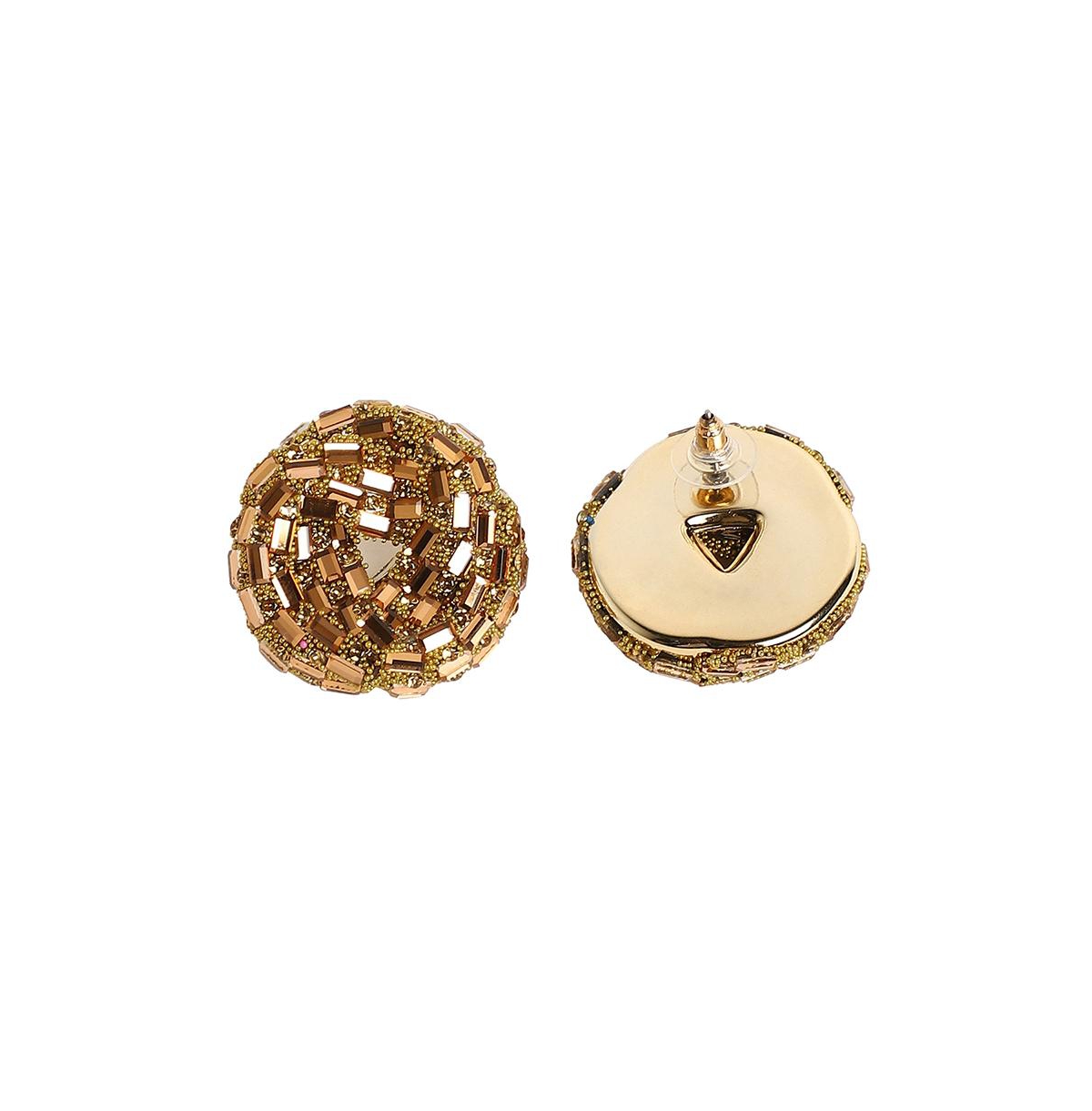 Sohi Women's The Nodum Stud Earrings In Gold