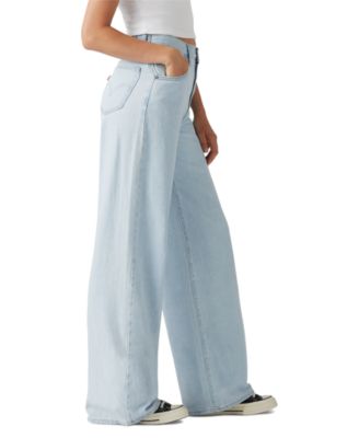 Women's Cinch-Waist Lightweight Baggy Jeans