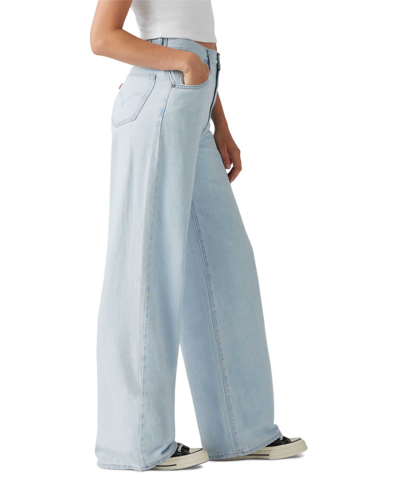 Women's Cinch-Waist Lightweight Baggy Jeans