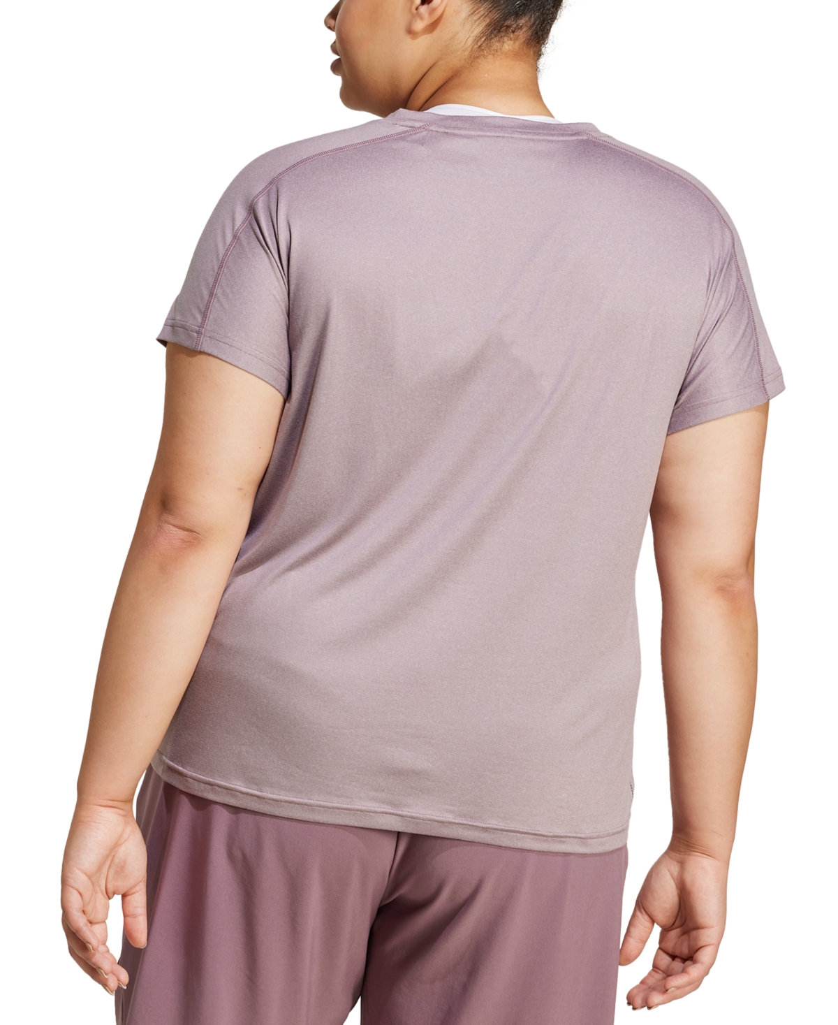 adidas Plus Size Train Essentials V-Neck Short-Sleeve Tee