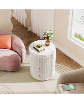 Set, 2-Piece, Engineered Wood, 3 Drawers, No Assembly, Modern Storage, Nightstand