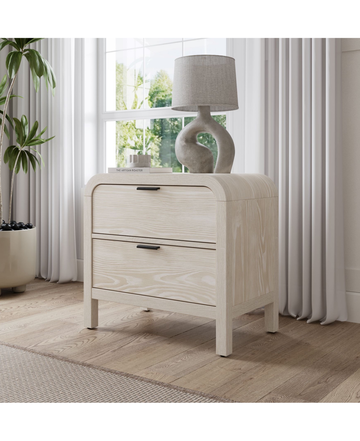 Macy's Lunare Nightstand In Cloud