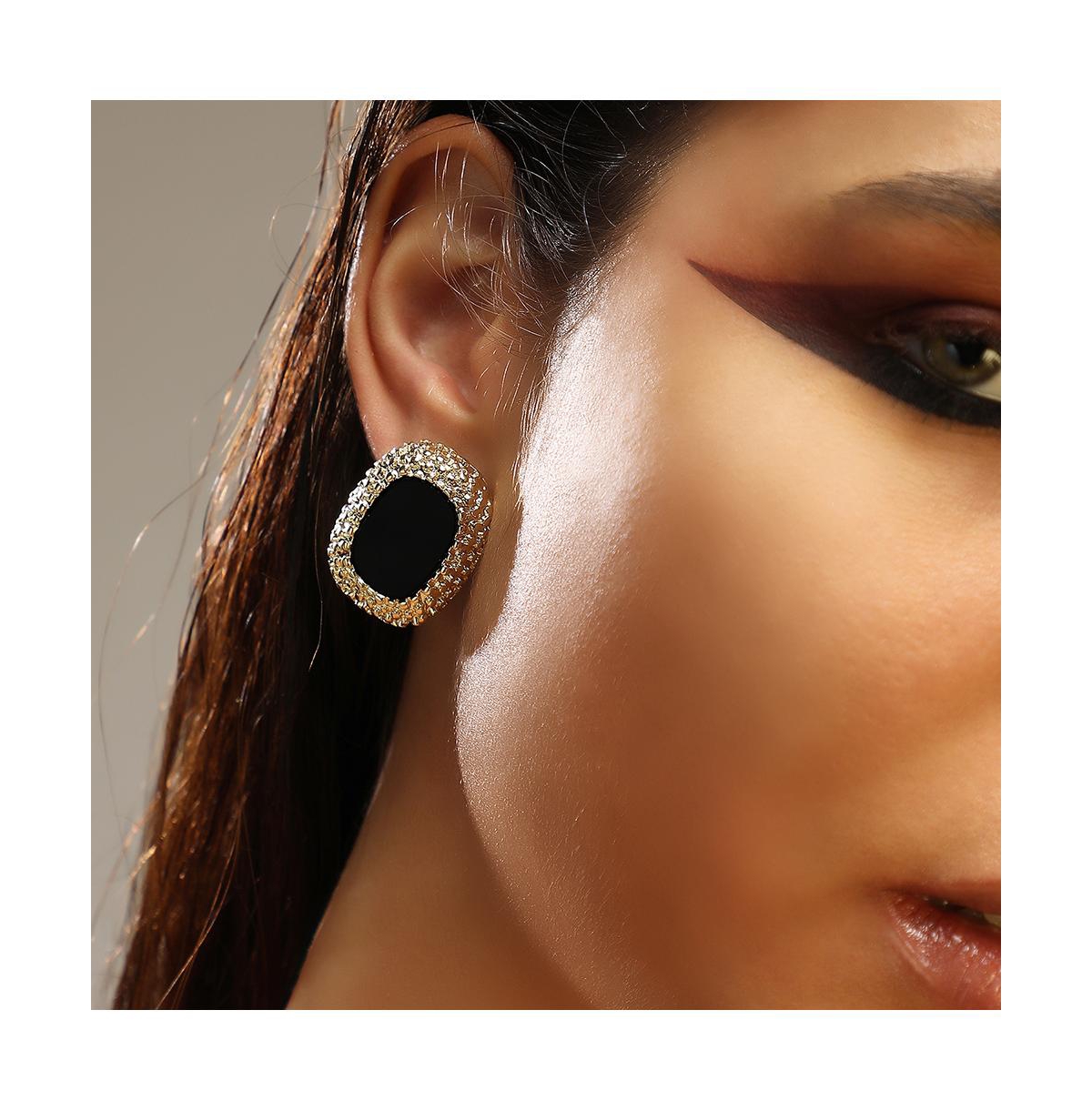 Sohi Women's The Celeste Stud Earrings In Black