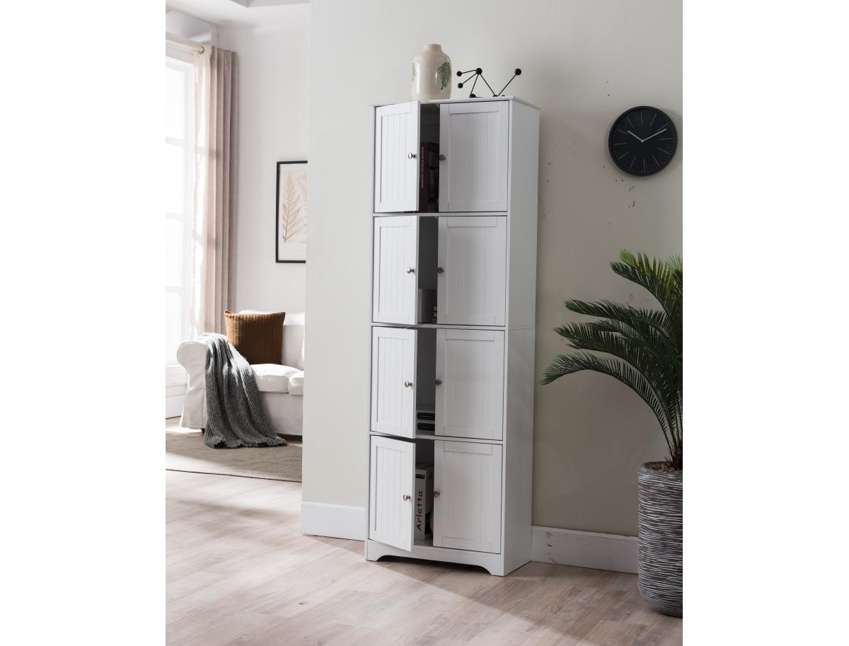 Kings Brand Furniture Lyons 4-Tier Kitchen Pantry Storage Cabinet with 8 Doors