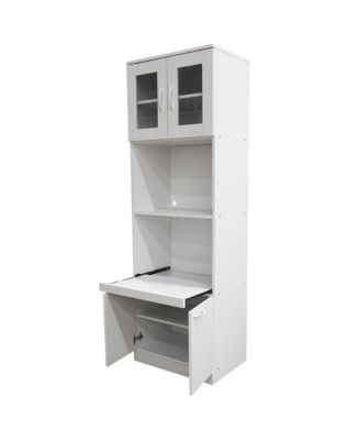 Danbury Tall Kitchen Pantry, Microwave Storage Cabinet