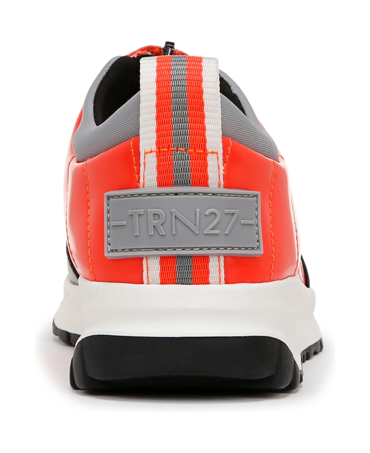 Naturalizer X Think Royln Breakaway Zip Puffer Sneaker In Poppy Patent Shine Nylon,faux Leather