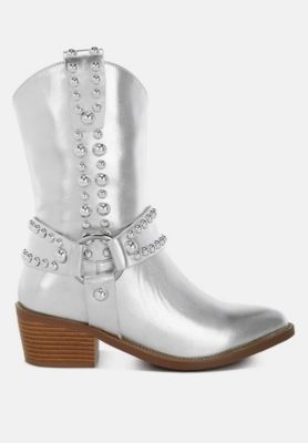 Womens Altair Studded Harness Detail Boots