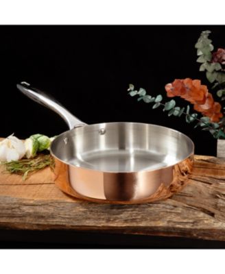 Vintage Tri-Ply Copper 9.5" Deep Skillet, Polished