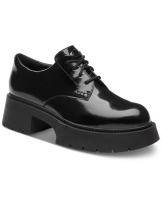 COACH - Women's Lyla Platform Leather Derby Flats