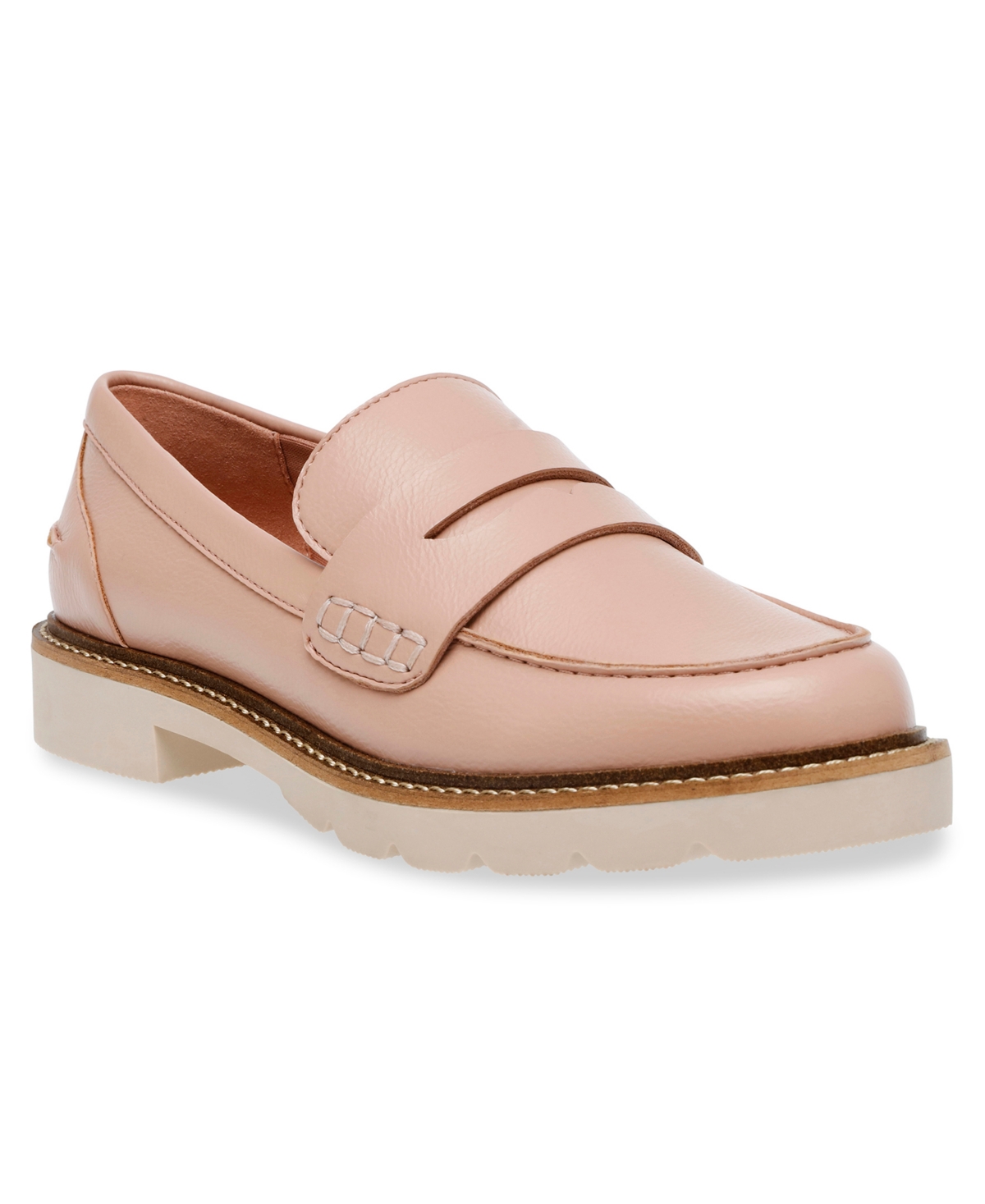 Shop Anne Klein Women's Emmylou Lug Sole Loafers In Blush