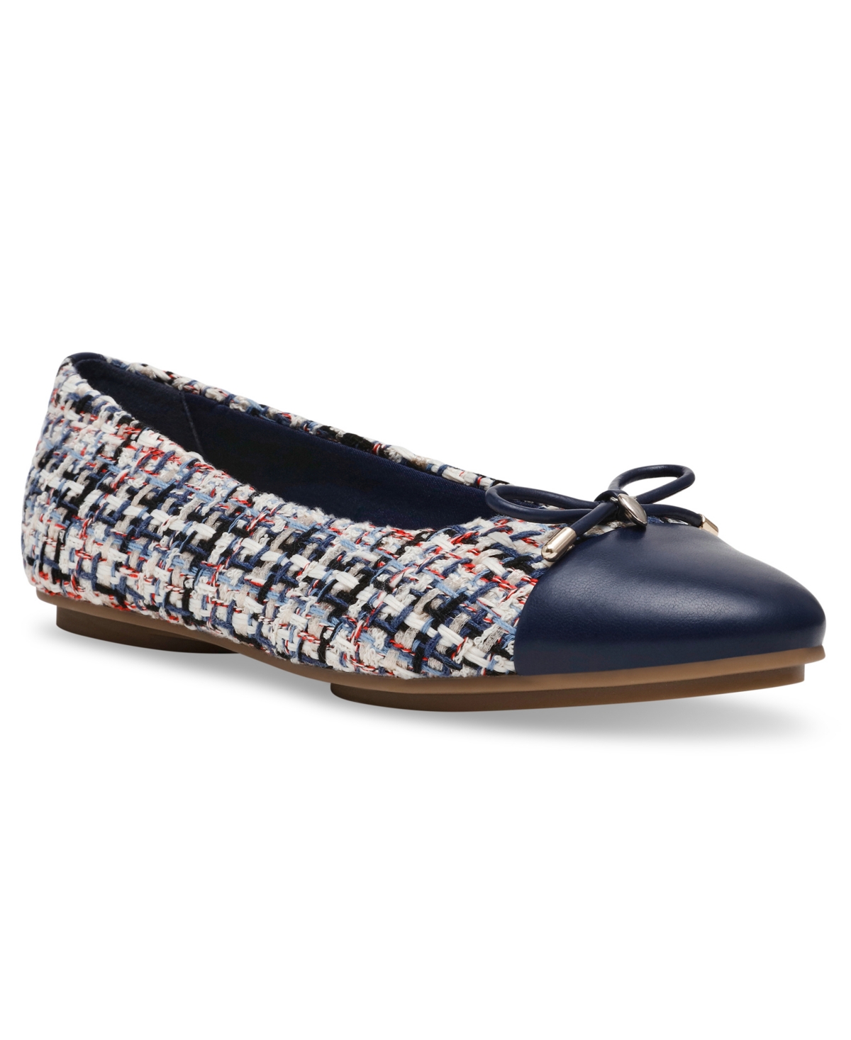 Shop Anne Klein Women's Luci Cap Toe Ballet Flats In Blue Multi