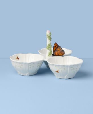 Butterfly Meadow Floral 3-Tiered Server