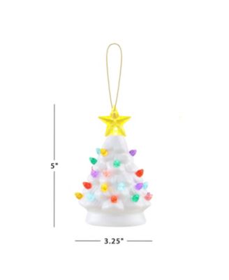 5" Nostalgic Ceramic Tree Ornaments, Set of 3