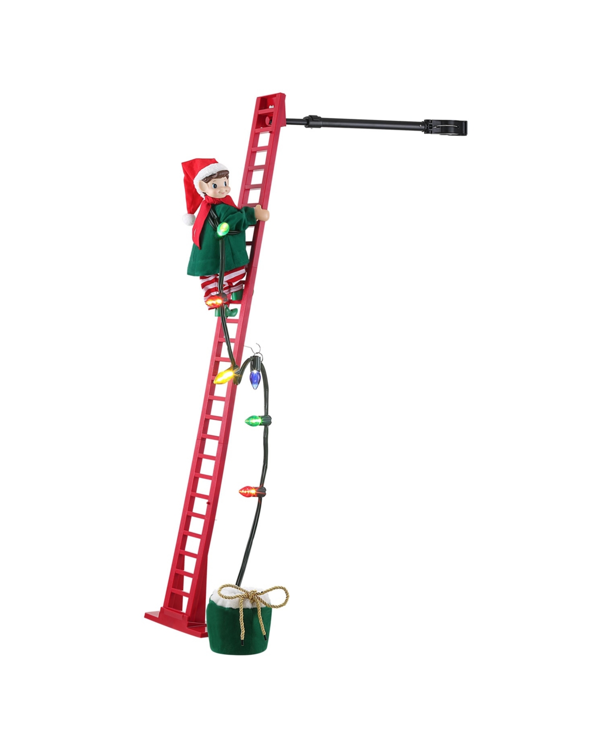 Mr. Christmas 43" Animated Ladder Climbing Elf In Multi