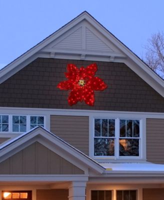 35" Outdoor Twinkling LED Poinsettia