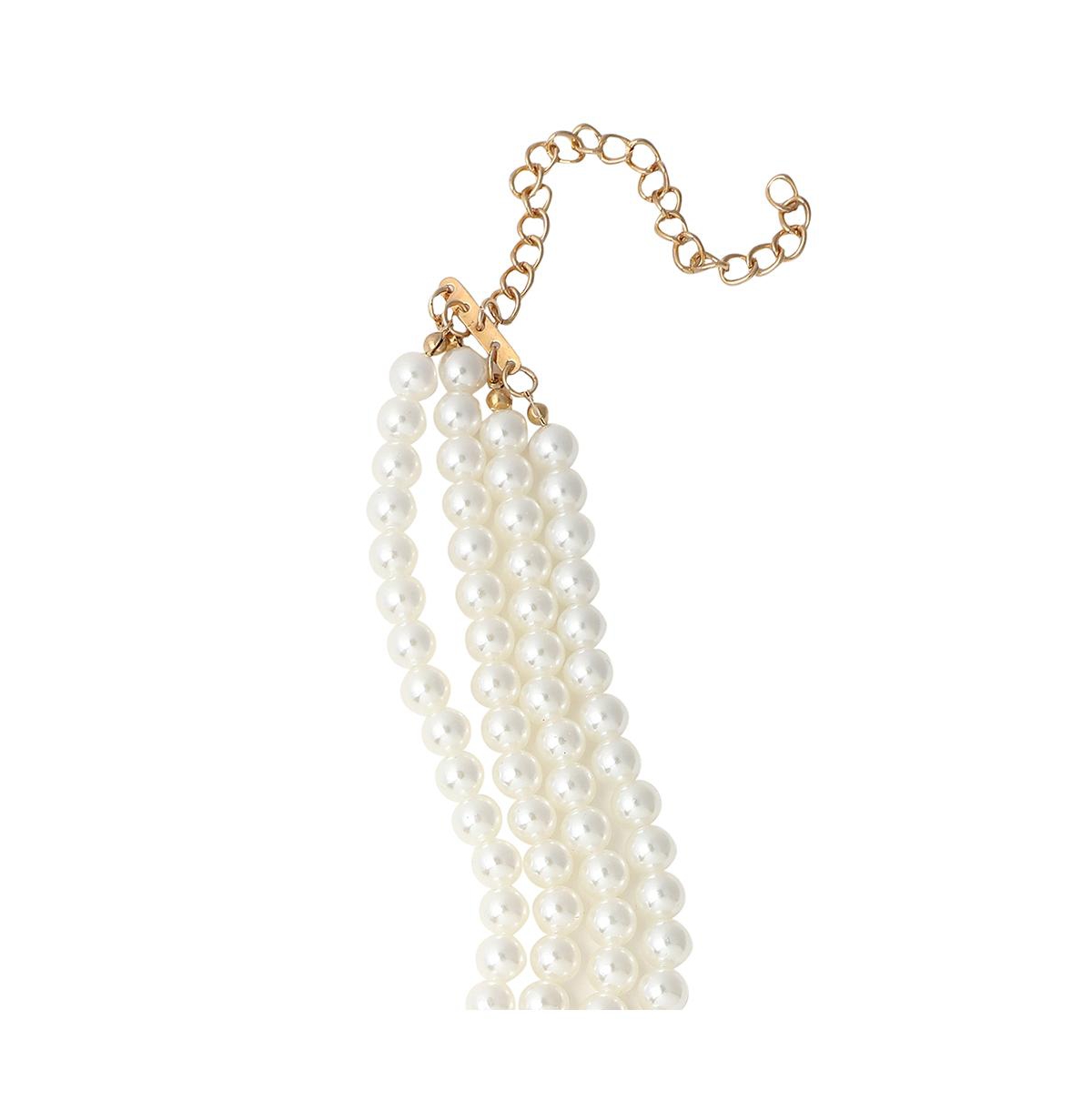 Sohi Women's The Small Jackie Statement Necklace In White