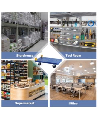Foldable Push Hand Cart, Platform Truck with 1320 lbs. Weight Capacity