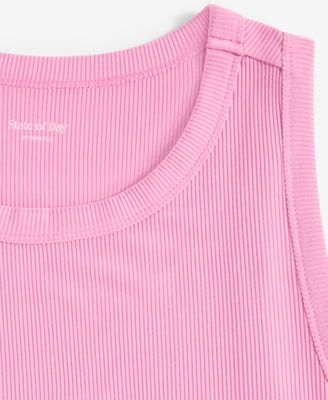 Women's Ribbed High-Neck Sleep Tank XS-3X, Exclusively at Macy's