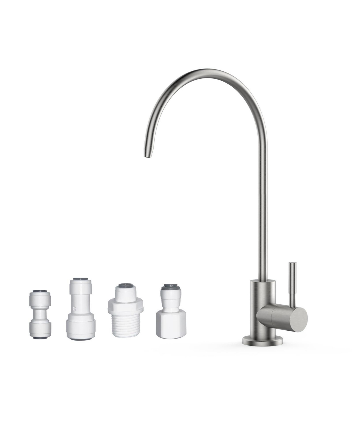 Kitchen Drinking Water Faucet - 100% -Free, Stainless Steel 304, Compatible with Filtration Systems - Silver