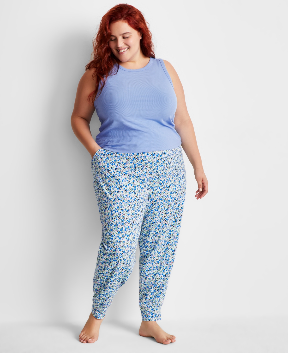 State Of Day Printed Jogger Pajama Pants Xs-3x, Created For Macy's In Dream Ditsy