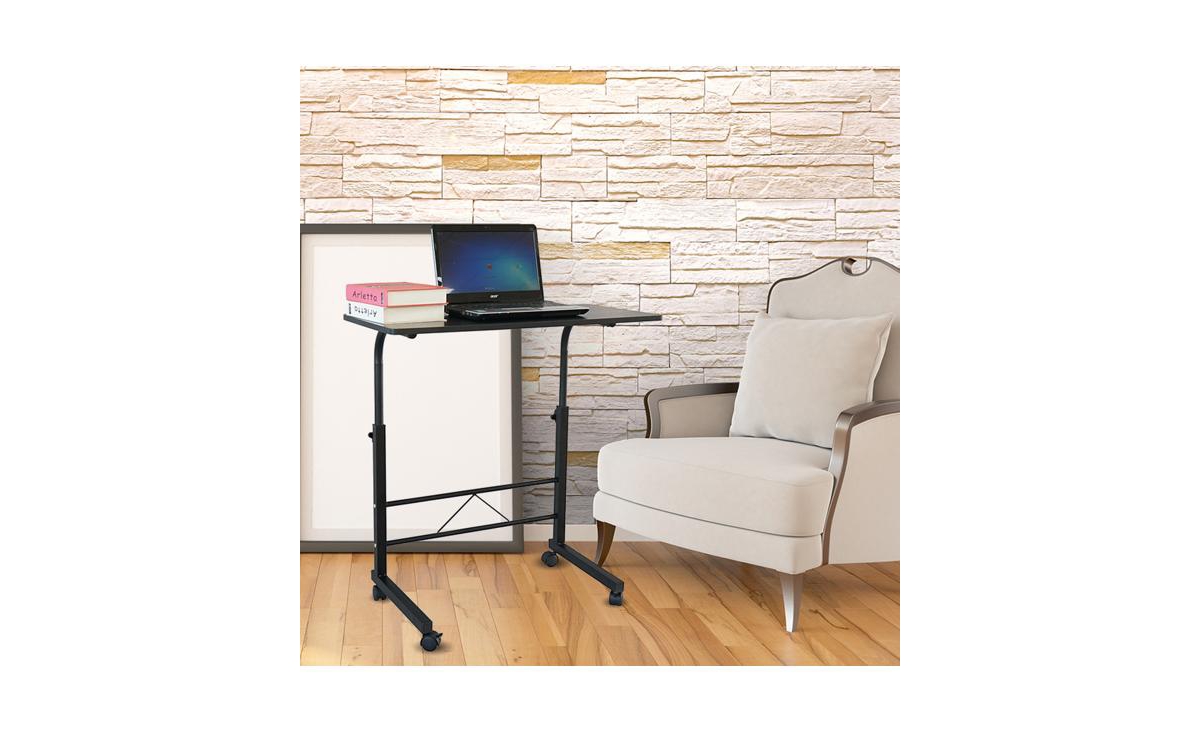 SlickblueSide Table with Removable 15mm P2 Mdf Top and Steel Frame - Black