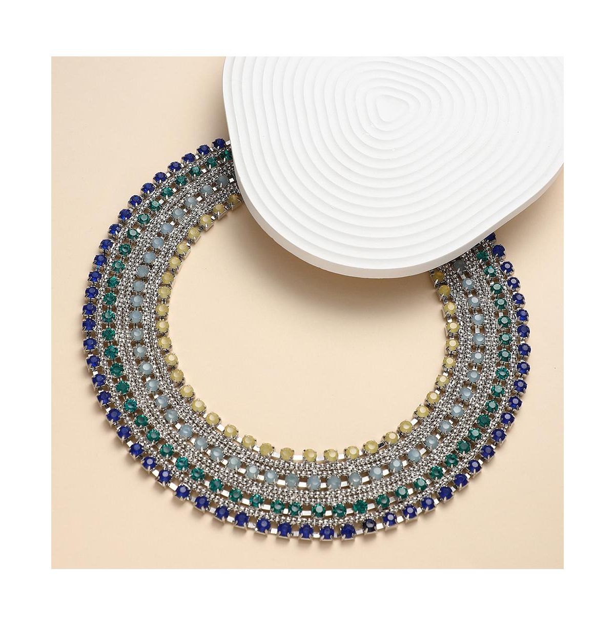 Sohi Women's The Egyptian Bijou Statement Necklace In Blue