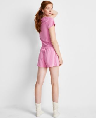 Women's Short-Sleeve Boxer Pajama Set XS-3X, Exclusively at Macy's