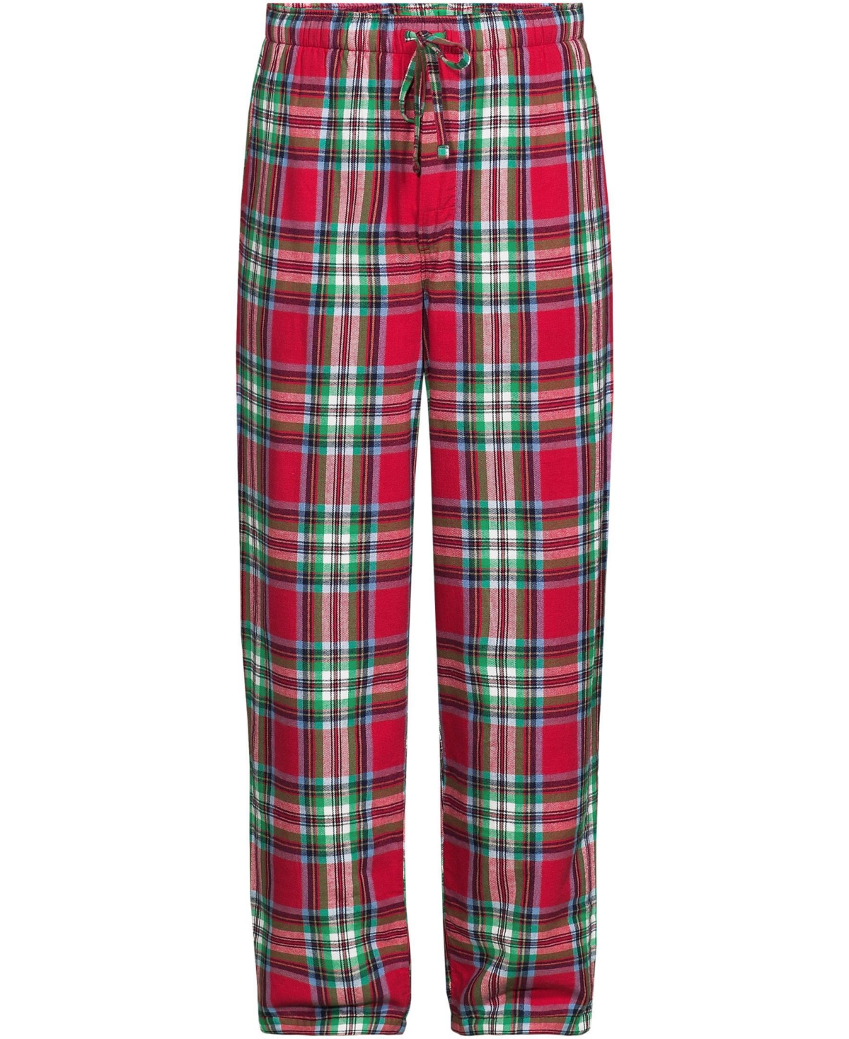 Lands' End Big & Tall High Pile Fleece Lined Flannel Pajama Pant