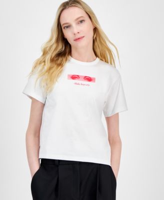 HUGO - Women's Graphic Print Cotton T-Shirt