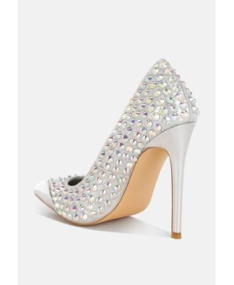 Super Fan Diamante Embellished Stiletto Pumps